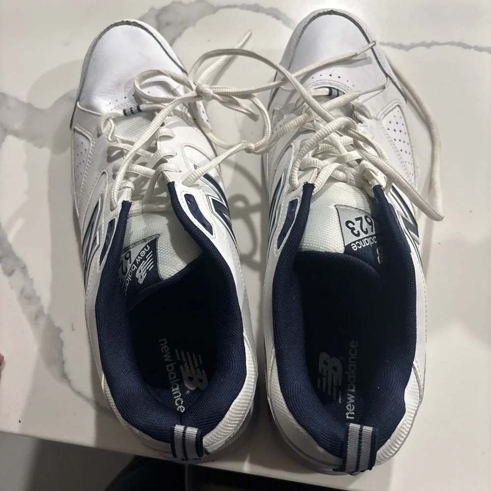 Size 14 - New Balance 623 V3 Wide White Navy